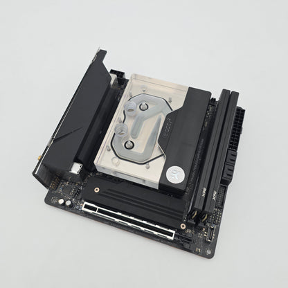 ASRock B550 Phantom Gaming ITX Gaming Motherboard, AMD Ryzen 5 5600X Processor CPU, XPG 16GB DDR4, EK Waterblock Combo