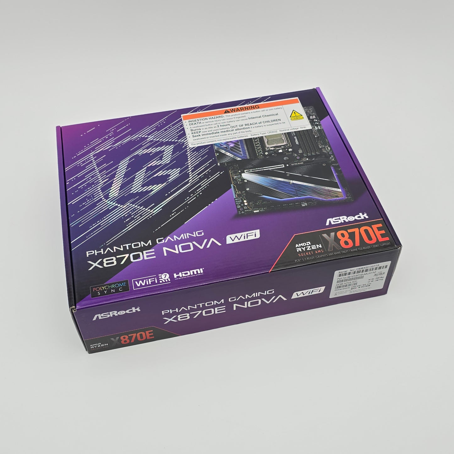 ASRock Phantom Gaming X870E Nova WiFi Gaming Motherboard for AMD Socket AM5 CPU