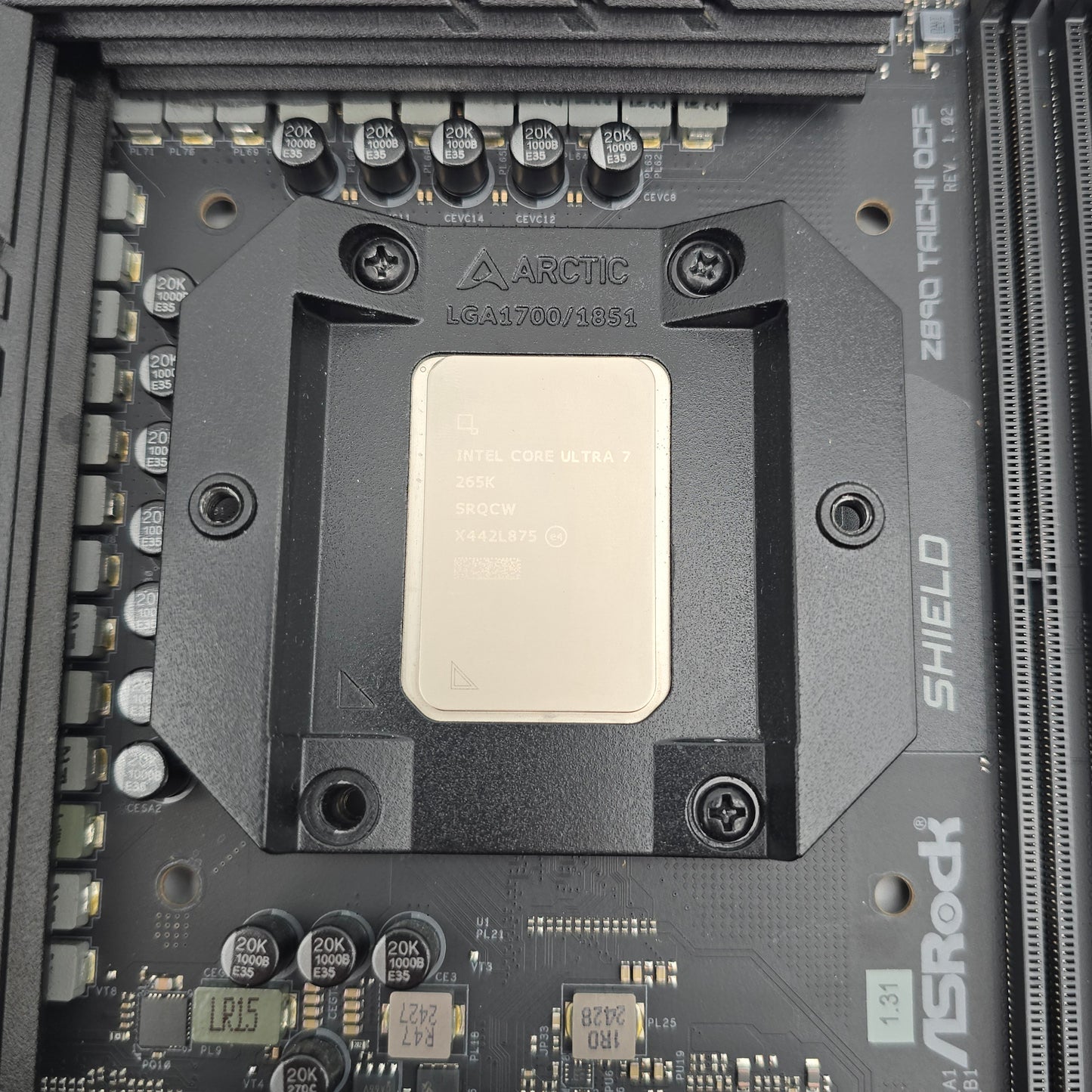 ASROCK Z890 Taichi OCF, LGA 1851 Gaming Motherboard, Intel Core Ultra 7 265K Processor CPU Combo