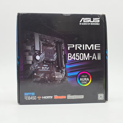 ASUS Prime B450M-A II, AMD Socket AM4, Micro-ATX Gaming Motherboard