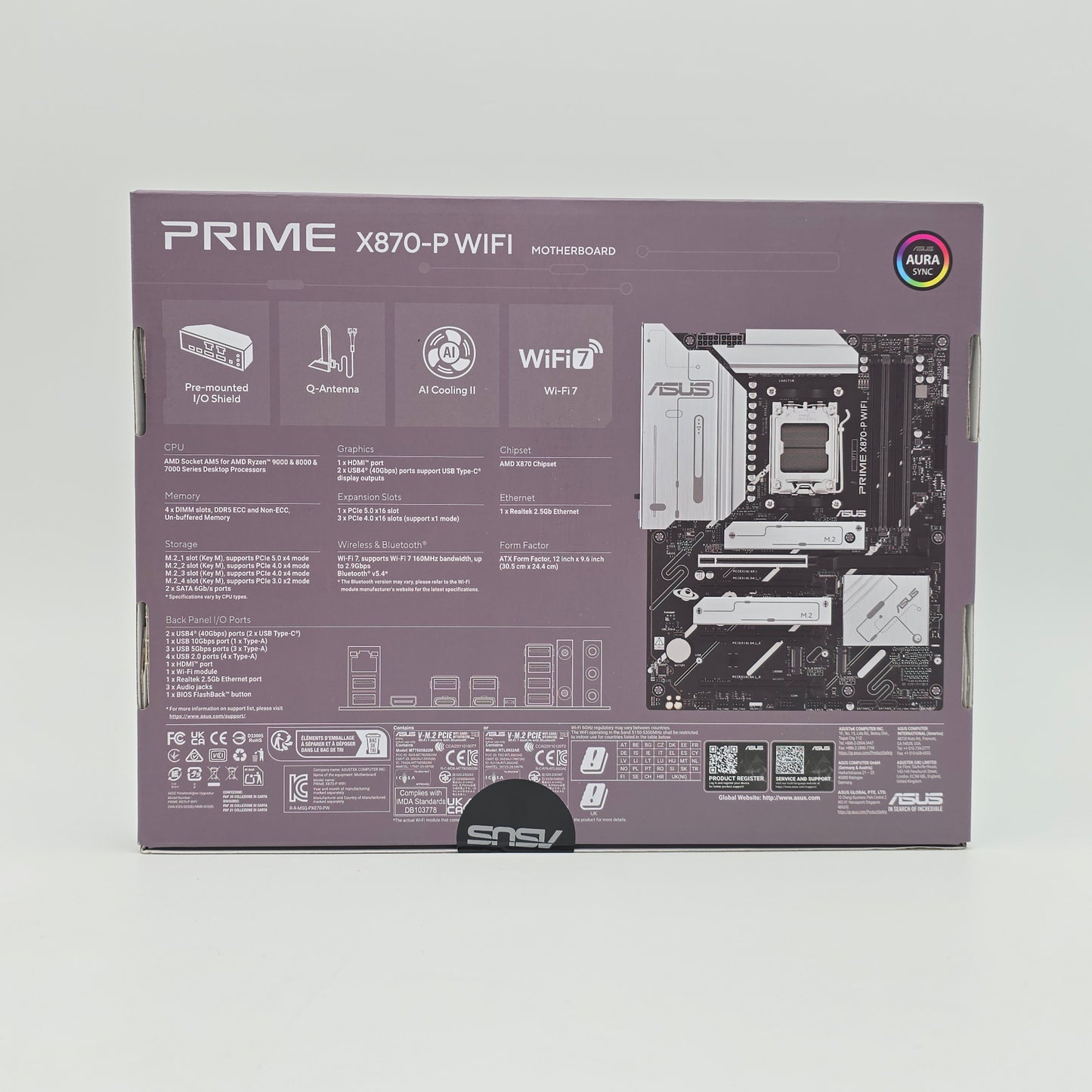 ASUS PRIME X870-P WiFi, Socket AM5, Gaming Motherboard