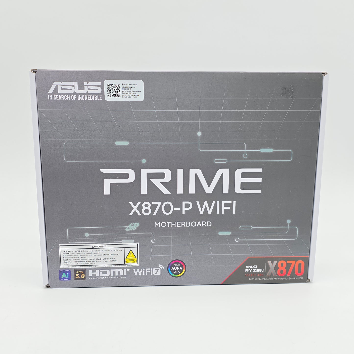 ASUS PRIME X870-P WiFi, Socket AM5, Gaming Motherboard