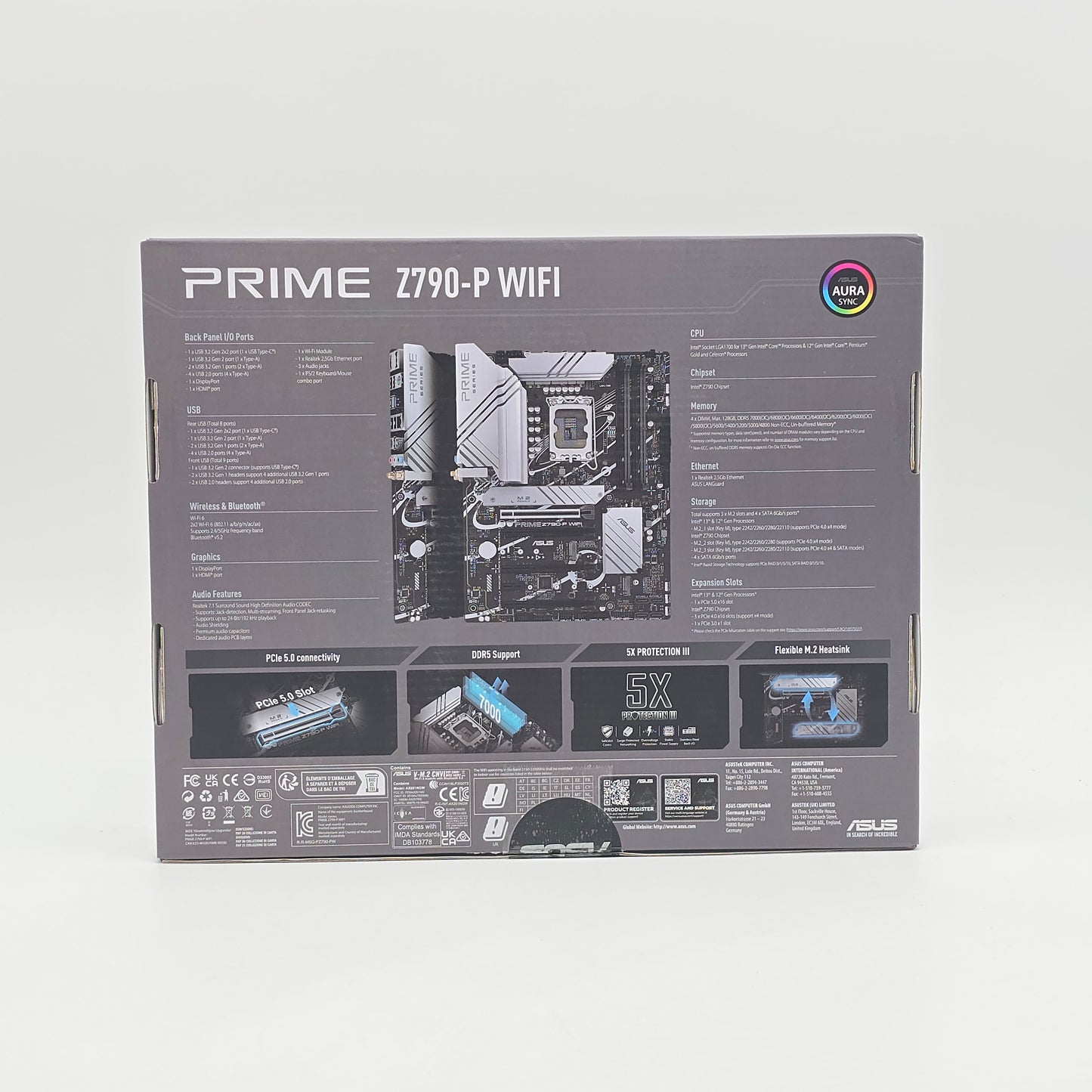 ASUS PRIME Z790-P WiFi, Socket 1700, ATX Desktop Gaming Motherboard