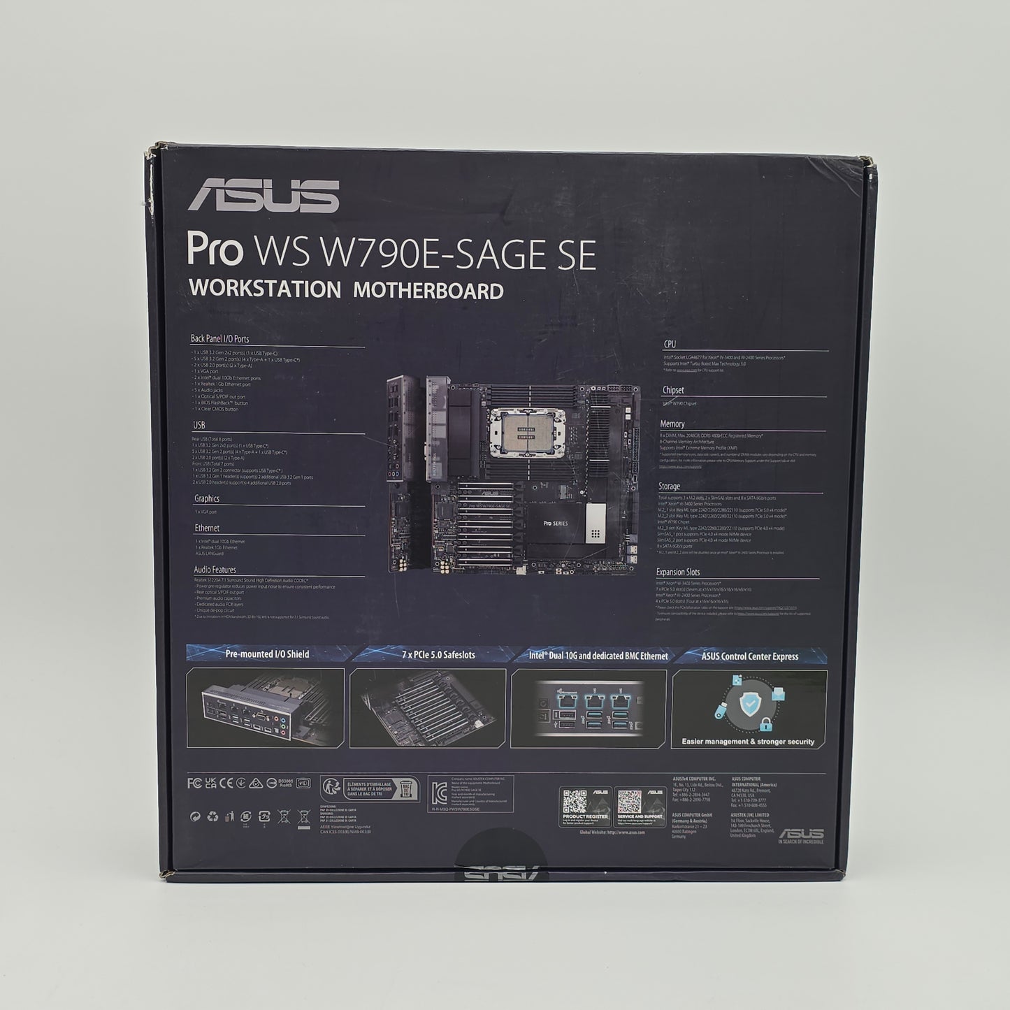 ASUS Pro WS W790E-SAGE SE, Intel Socket LGA4677, Workstation Motherboard