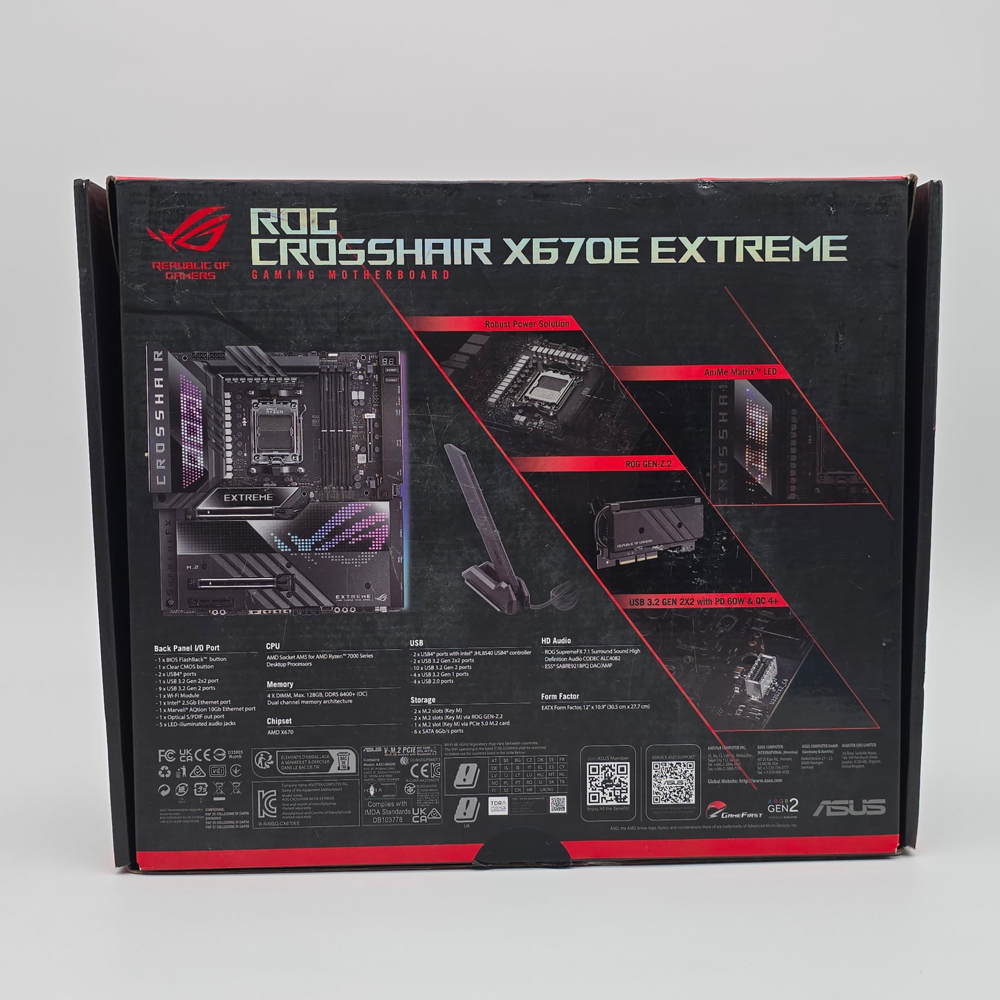 ASUS ROG Crosshair X670E Extreme, Socket AM5, ATX Desktop Gaming Motherboard