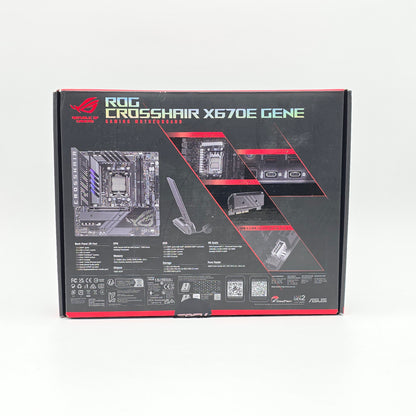 ASUS ROG Crosshair X670E Gene, AMD Socket AM5, ATX Desktop Gaming Motherboard