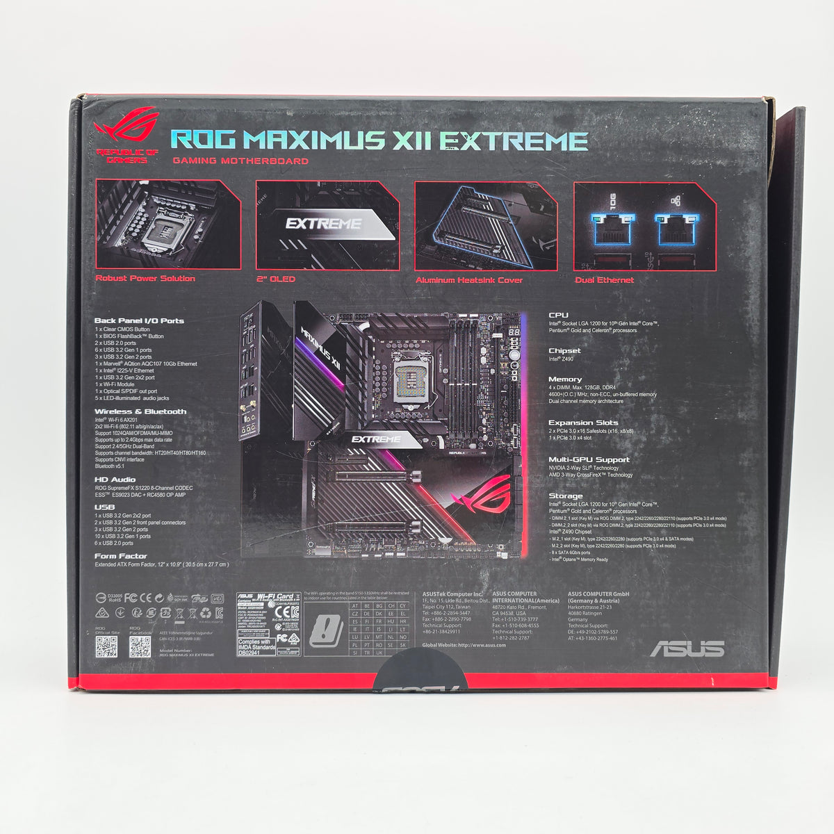 ASUS ROG Maximus XII Extreme, Intel LGA1200 Socket EATX Gaming Motherboard