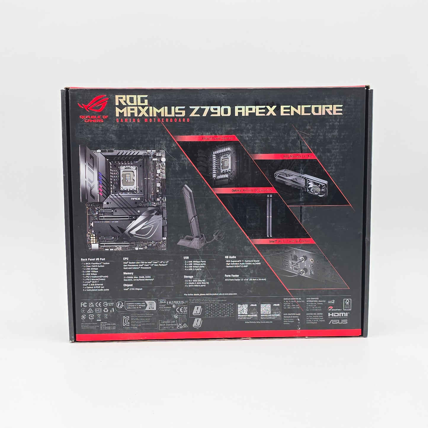 ASUS ROG Maximus Z790 Apex Encore, Intel Socket LGA 1700, ATX Gaming Desktop Motherboard