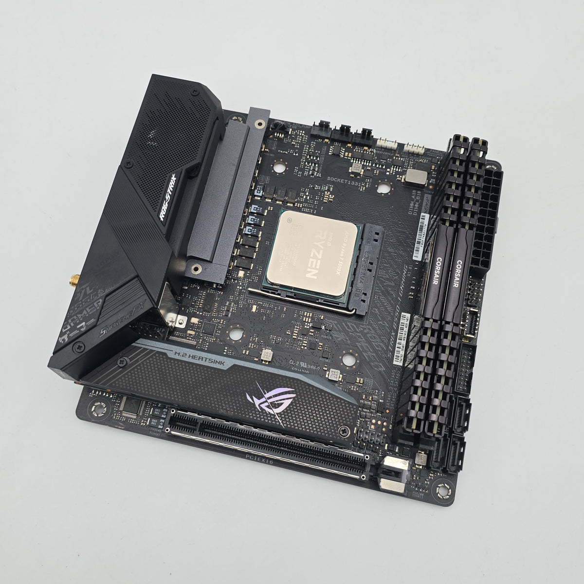 ASUS ROG Strix B550-I Gaming Motherboard, AMD Ryzen 7 5800X, 32GB Corsair Vengeance LPX DDR4 3600MHz RAM Combo