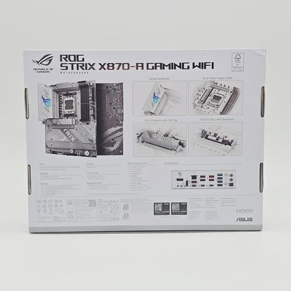 ASUS ROG STRIX X870-A Gaming WiFi, AMD Socket AM5, ATX Gaming Desktop Motherboard