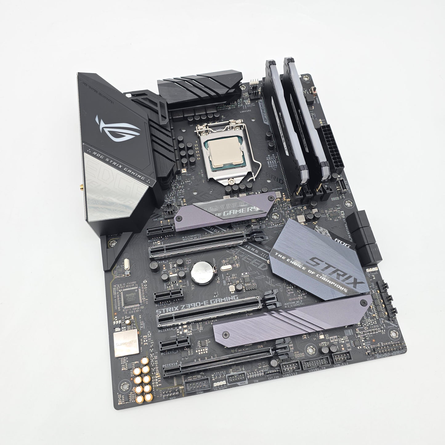 ASUS ROG STRIX Z390-E Gaming Motherboard, Intel Core i9-9900K, Corsair Vengeance RGB 32GB DDR4 Desktop Gaming Memory RAM Combo