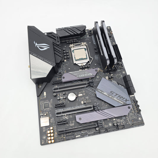 ASUS ROG STRIX Z390-E Gaming Motherboard, Intel Core i9-9900K, Corsair Vengeance RGB 32GB DDR4 Desktop Gaming Memory RAM Combo