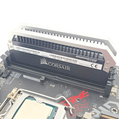 ASUS ROG Strix Z390-H Gaming ATX Motherboard, Intel Core i9-9900K CPU, 32GB Corsair Dominator Platinum DDR4 Memory RAM Combo