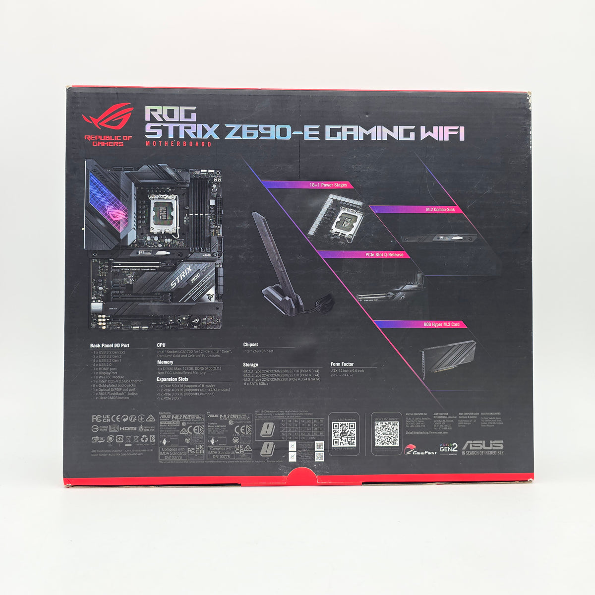 ASUS ROG Strix Z690-E Gaming WiFi, Intel LGA1700 Socket ATX Gaming Motherboard