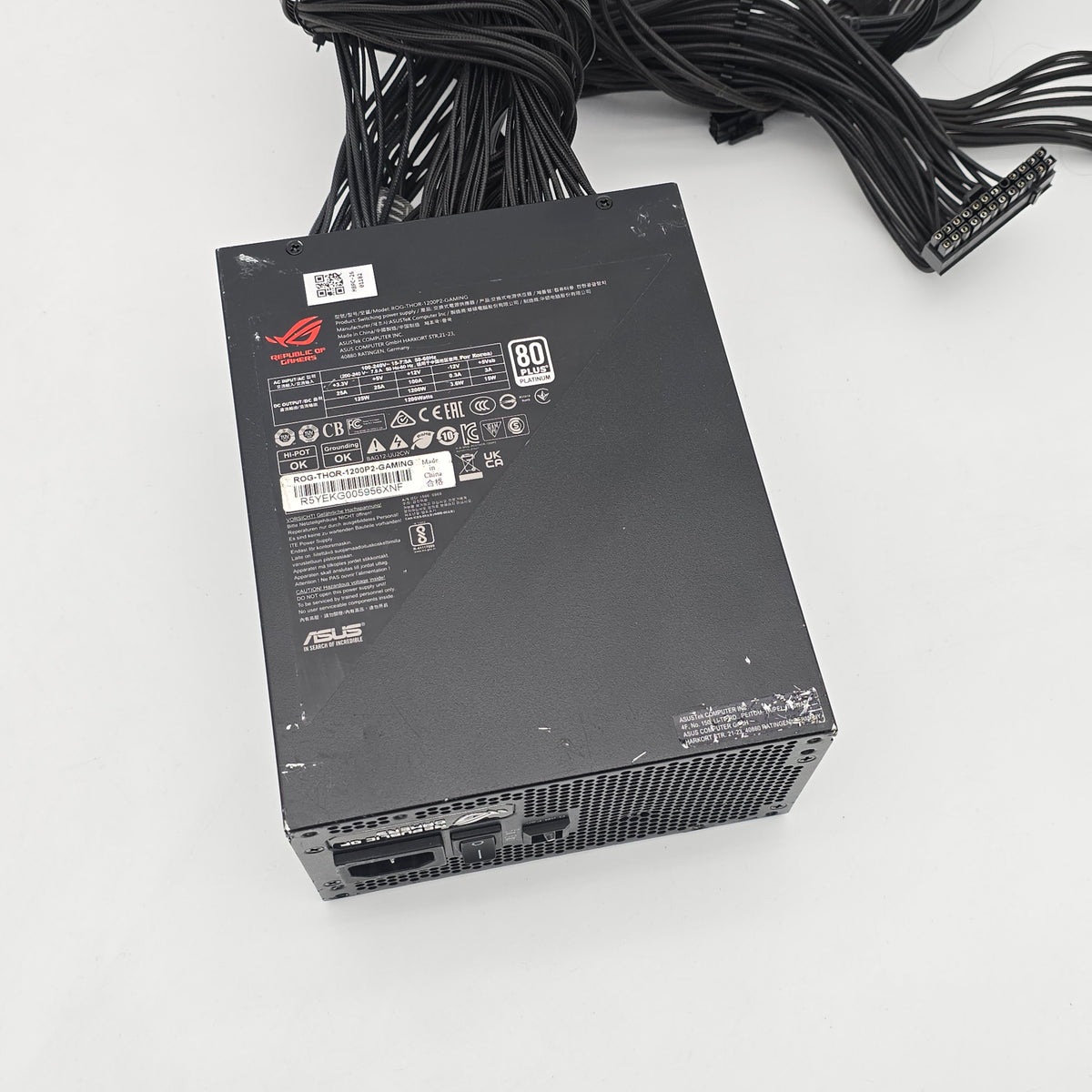 ASUS ROG Thor 1200W 80+ Platinum, Fully Modular Gaming Power Supply PSU