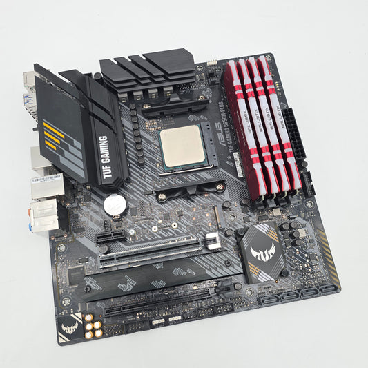ASUS TUF Gaming B550M-Plus Gaming Motherboard, AMD Ryzen 7 5800X3D Processor CPU, 32GB Cruscial Ballistix DDR4 3600MHz RAM Combo