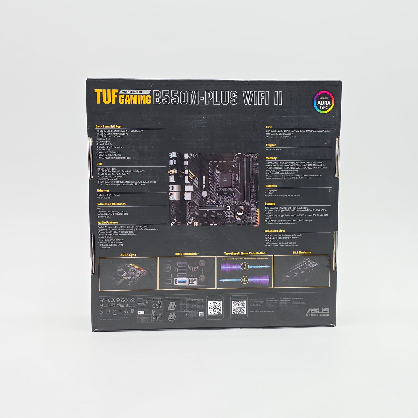 ASUS TUF Gaming B550M-Plus WiFi II, Socket AM4, mATX Desktop Gaming Motherboard