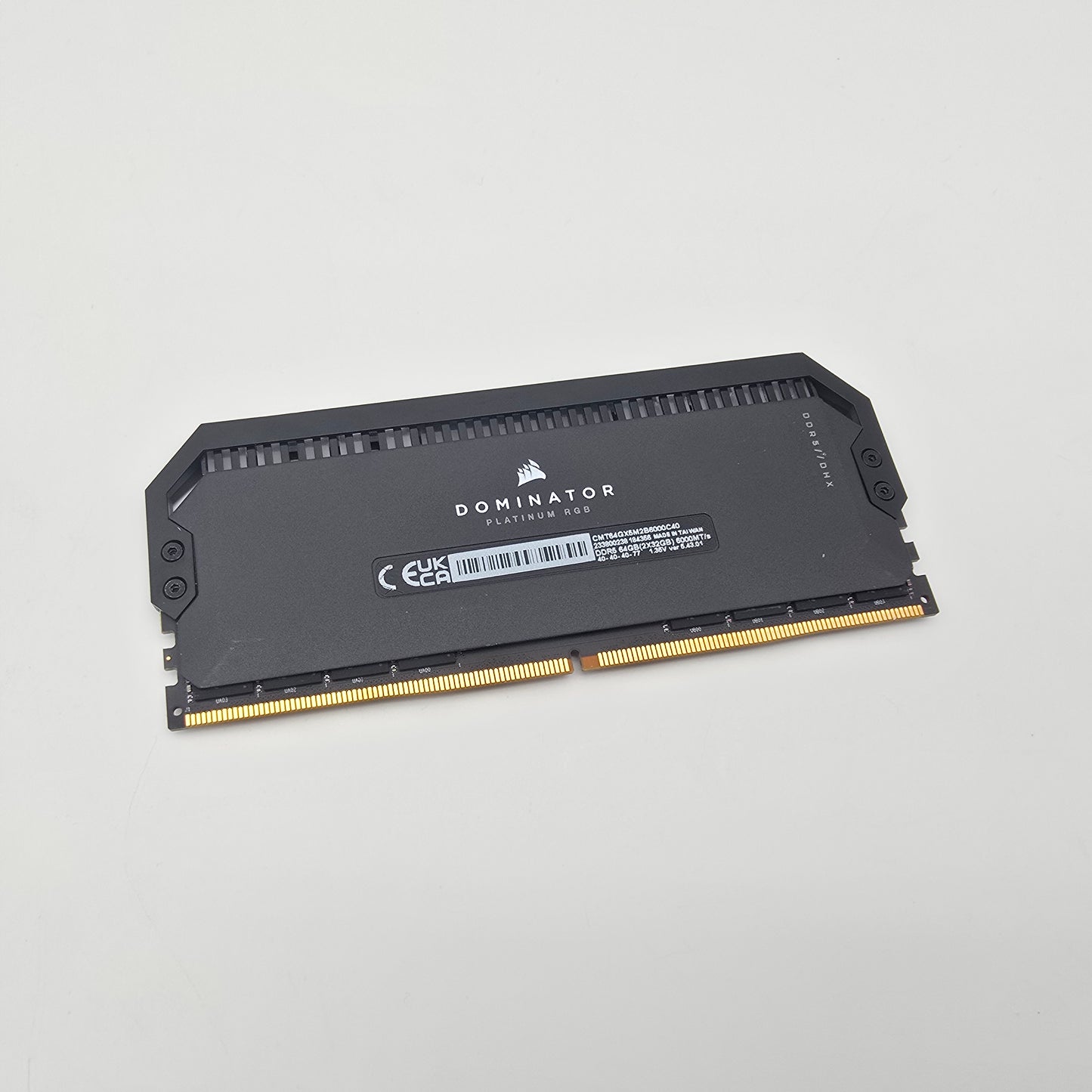 Corsair Dominator Platinum RGB 32GB DDR5, 6000MHz, CL40-40-40-77, Desktop Gaming Memory RAM (1x32GB)