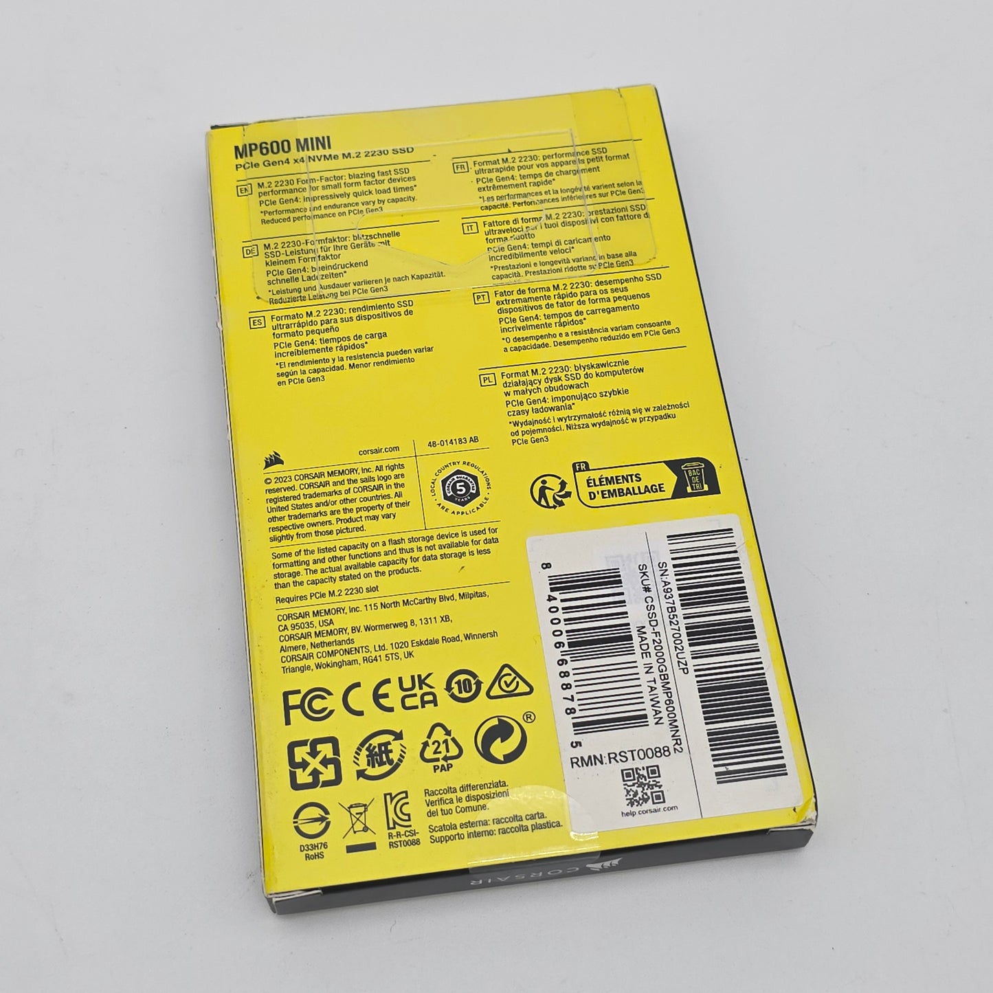 Corsair MP600 Mini 2TB, NVMe M.2 2230 SSD Storage