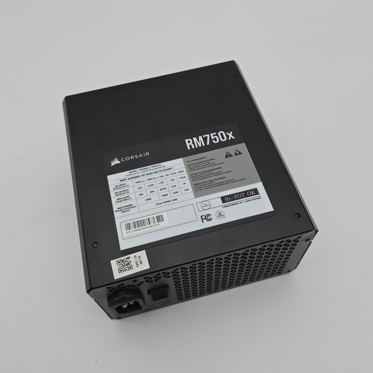 Corsair RM750x 750W 80+ Gold, Fully Modular Gaming Power Supply PSU