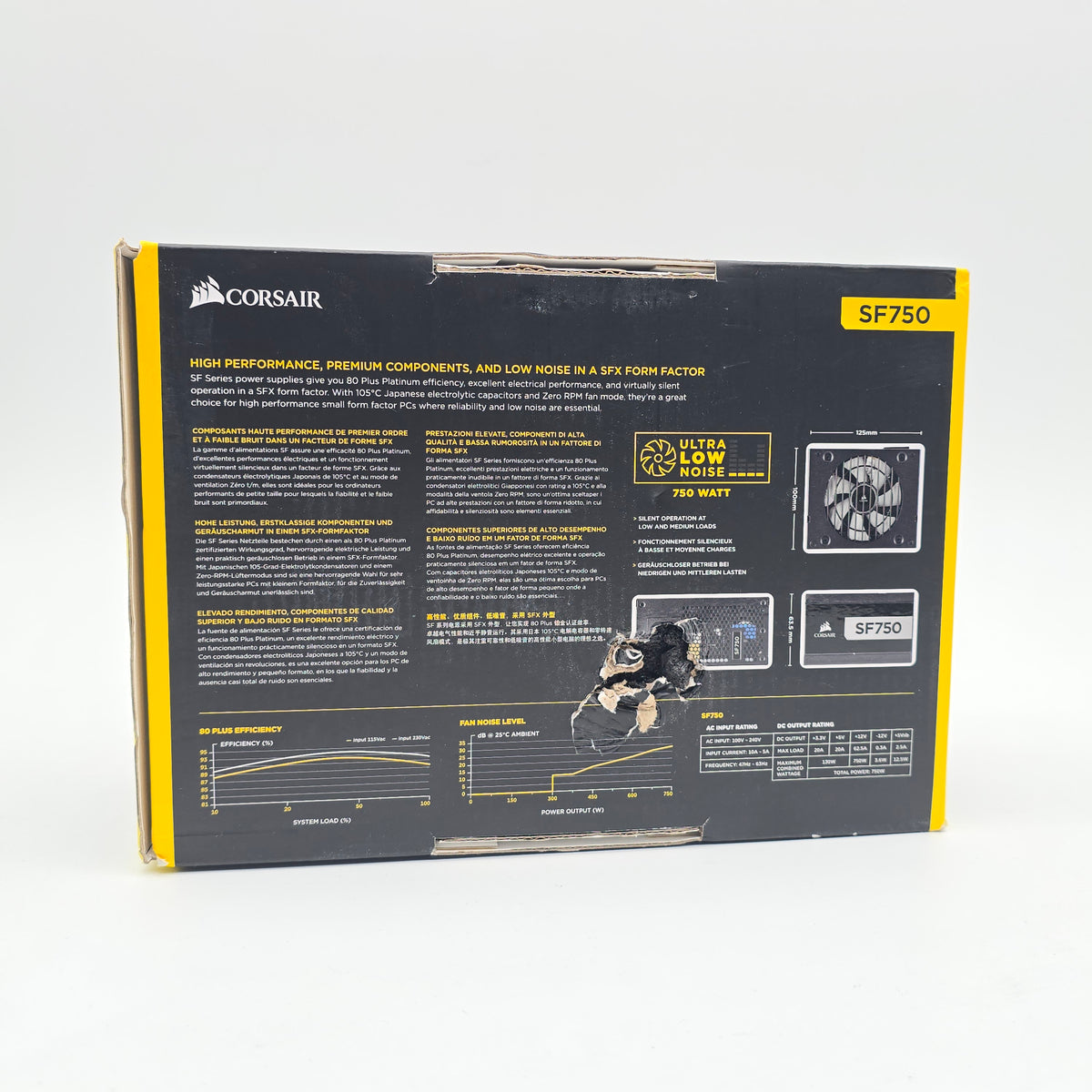 Corsair SF750 750W 80+ Platinum, Fully Modular Gaming Power Supply PSU