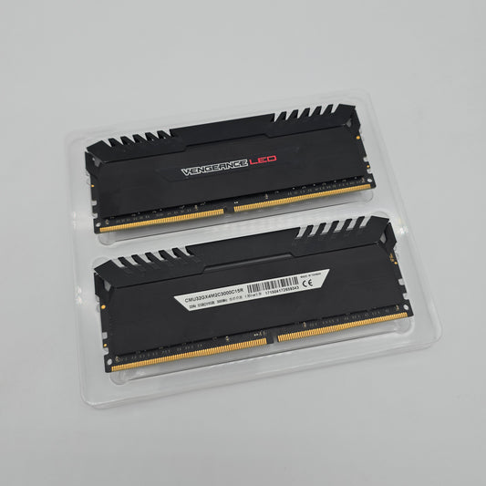 Corsair Vengeance LED 32GB DDR4, 3000MHz, CL15-17-17-35, Desktop Gaming Memory RAM (2x16GB)