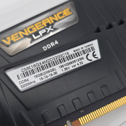 16GB Corsair Vengeance LPX DDR4 RAM, 3200MHz CL16-19-19-36 Timing Desktop Computer Memory