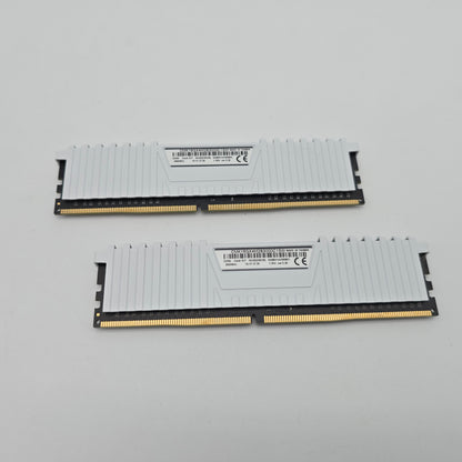Corsair Vengeance LPX 16GB DDR4 White, 3000MHz, CL15, Desktop Gaming Memory RAM (2x8GB)