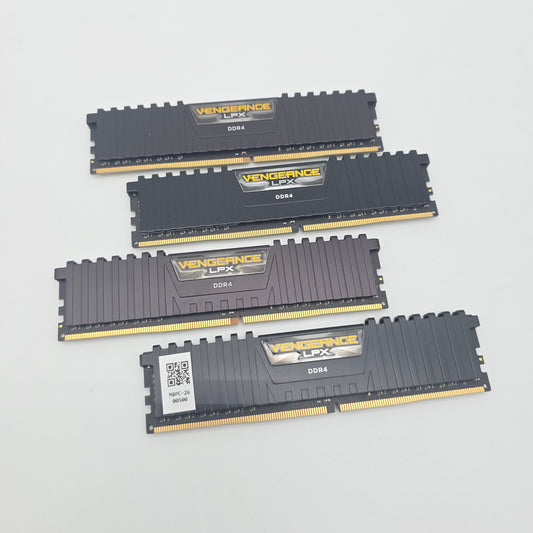 Corsair Vengeance LPX 32GB DDR4, 3200MHz, CL16-18-18-36, Desktop Gaming Memory RAM (4x8GB)