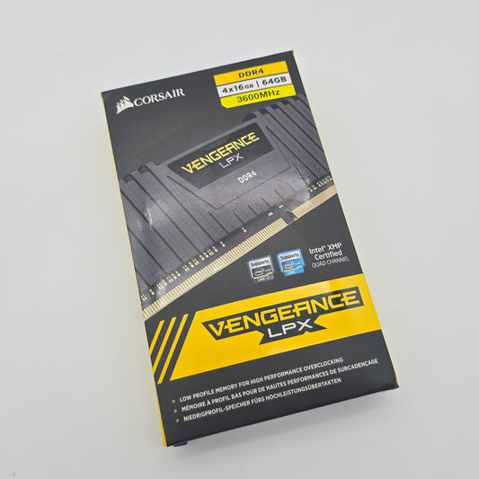 Corsair Vengeance LPX 64GB DDR4, 3600MHz, Desktop Gaming Memory RAM (4x16GB)