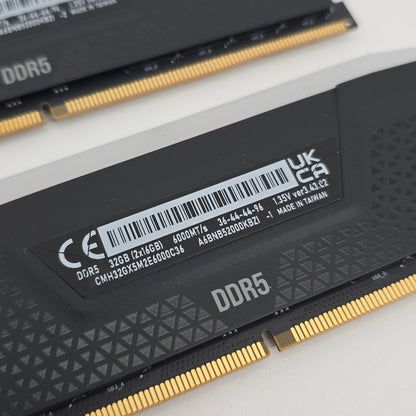 32GB Corsair Vengeance RGB Pro 6000MHz DDR5 RAM, CL36-44-44-96 Memory Kit, 2x16GB