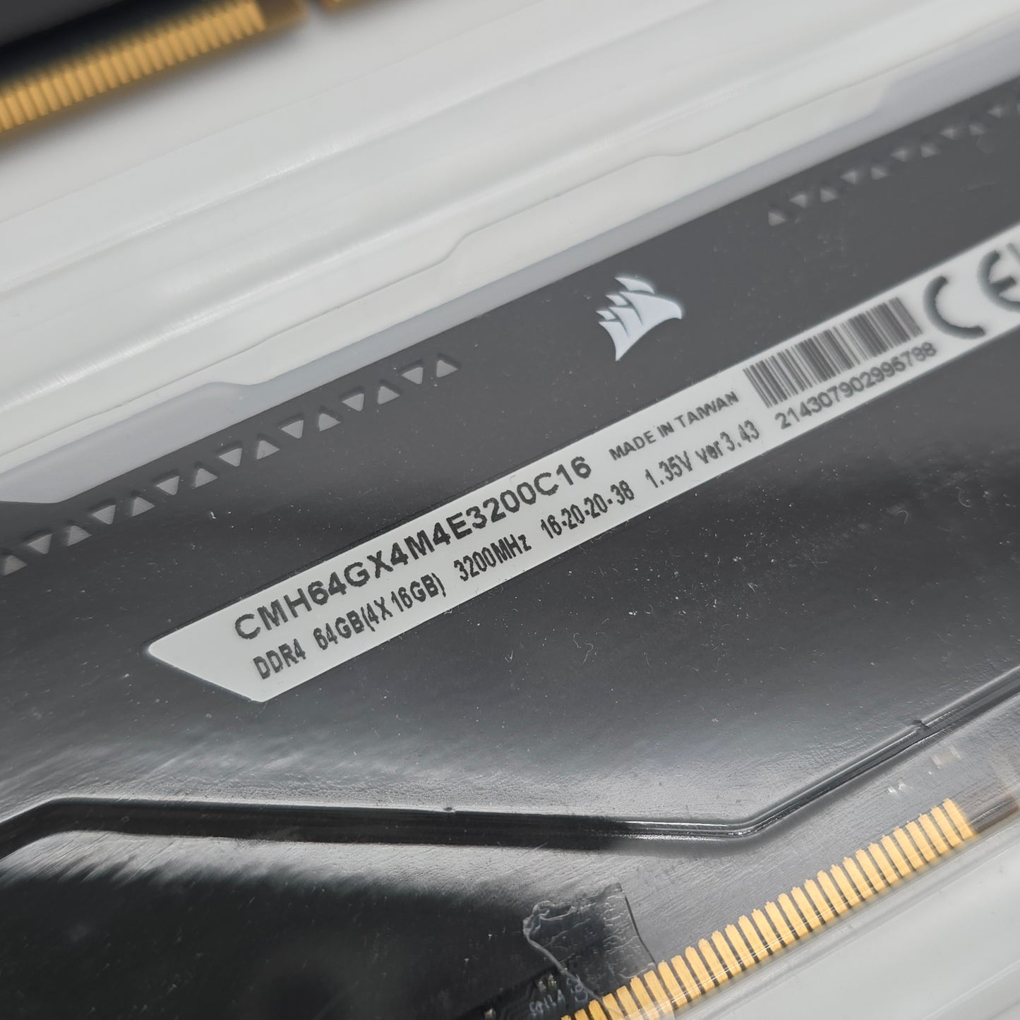 64GB Corsair Vengeance RGB Pro SL RAM, 4x16GB 3200MHz CL16 Black Memory Kit