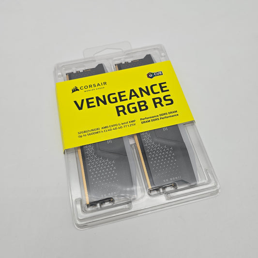 Corsair Vengeance RGB RS 32GB DDR5, 5600MHz, CL40-40-40-77, Desktop Gaming Memory RAM (2x16GB)