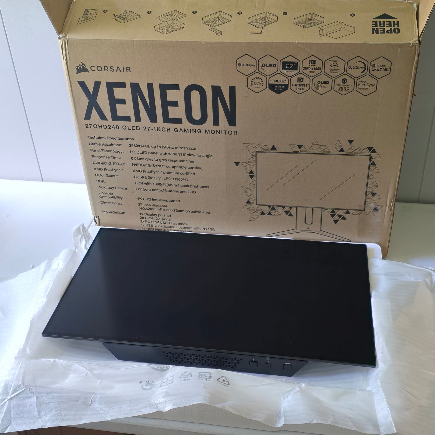 Corsair Xeneon OLED QHD 240Hz 27" Gaming Monitor, 27QHD240