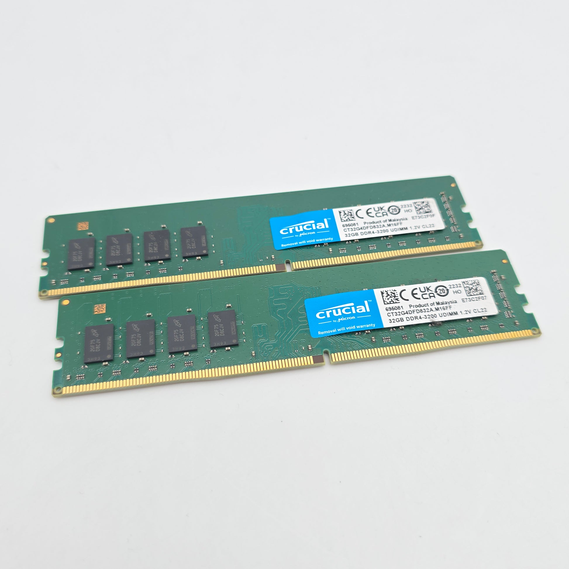 Crucial 64GB DDR4, 3200MHz, CL22, UDIMM Server Workstation Memory RAM (2x32GB)