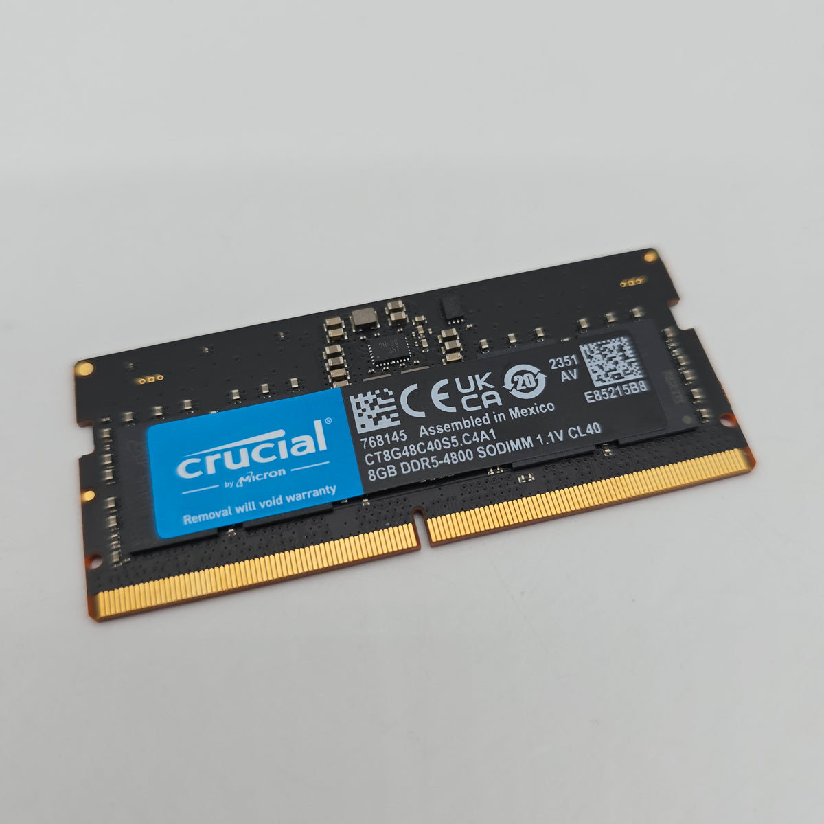 Crucial 8GB DDR5, 4800MHz, CL40, Laptop Memory RAM (1x8GB)