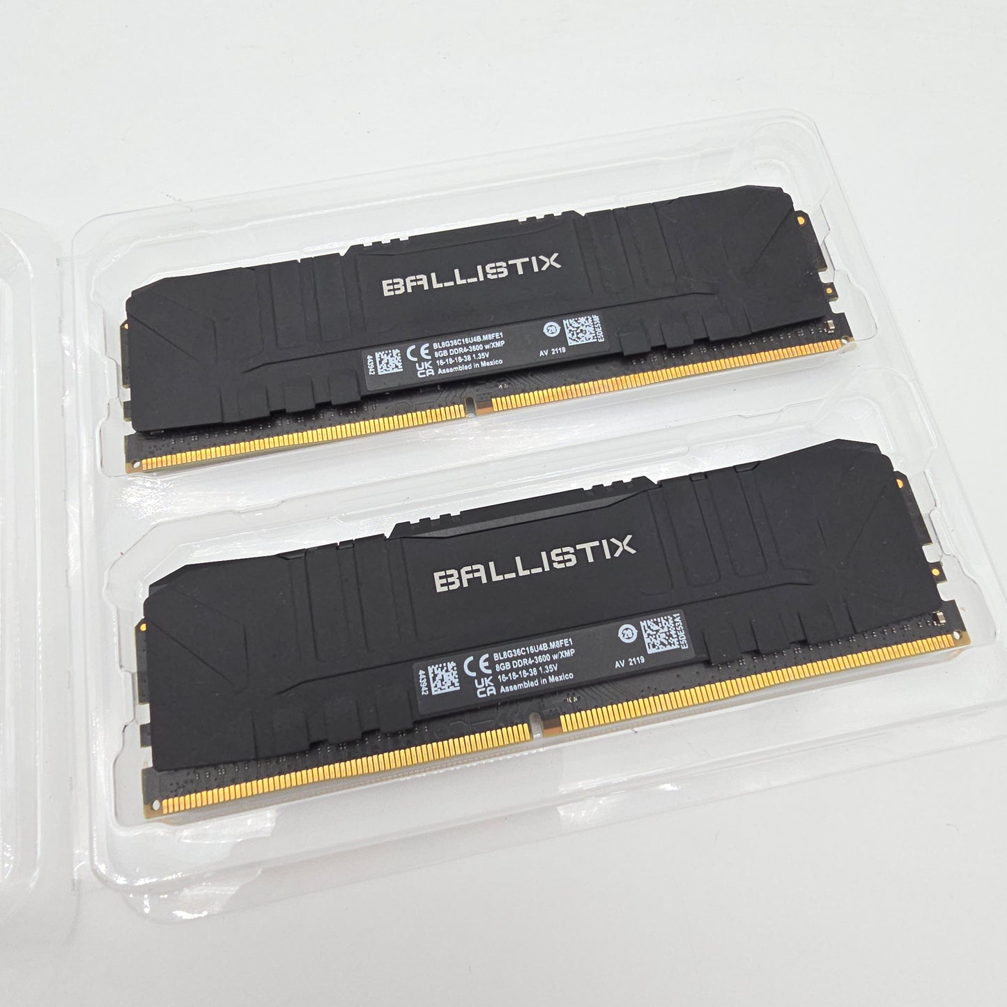 Crucial Ballistix 16GB DDR4, 3600MHz, Cl16-18-18-38, Desktop Gaming Memory RAM (2x8GB)