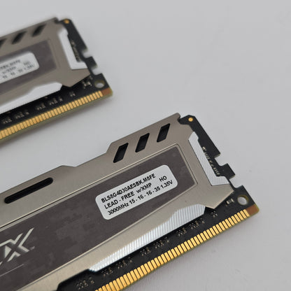 16GB DDR4 RAM 3000MHz, 2x8GB Ballistix Grey CL15-16-16-35