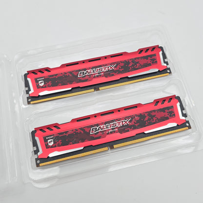 Crucial Ballistix Sport LT 8GB DDR4, 2400MHz, CL16-16-16-39, Desktop Gaming Memory RAM (2x4GB)