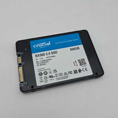 Crucial BX500 500GB SATA 2.5" SSD, Internal Gaming Solid State Drive Storage