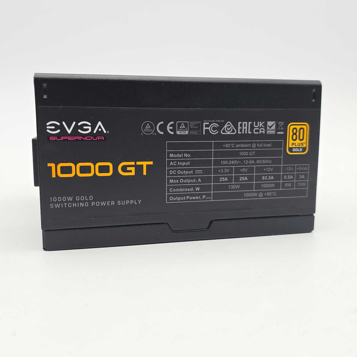EVGA SuperNova 1000 GT 1000W 80+ Gold, Fully Modular Gaming Power Supply PSU
