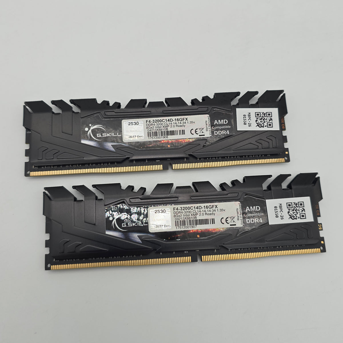 G.Skill Flare X 16GB DDR4, 3200MHz, CL14-14-14-34, Desktop Gaming Memory RAM (2x8GB)