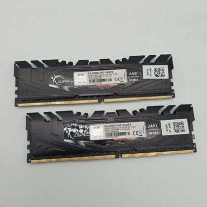 G.Skill Flare X 16GB DDR4, 3200MHz, CL14-14-14-34, Desktop Gaming Memory RAM (2x8GB)