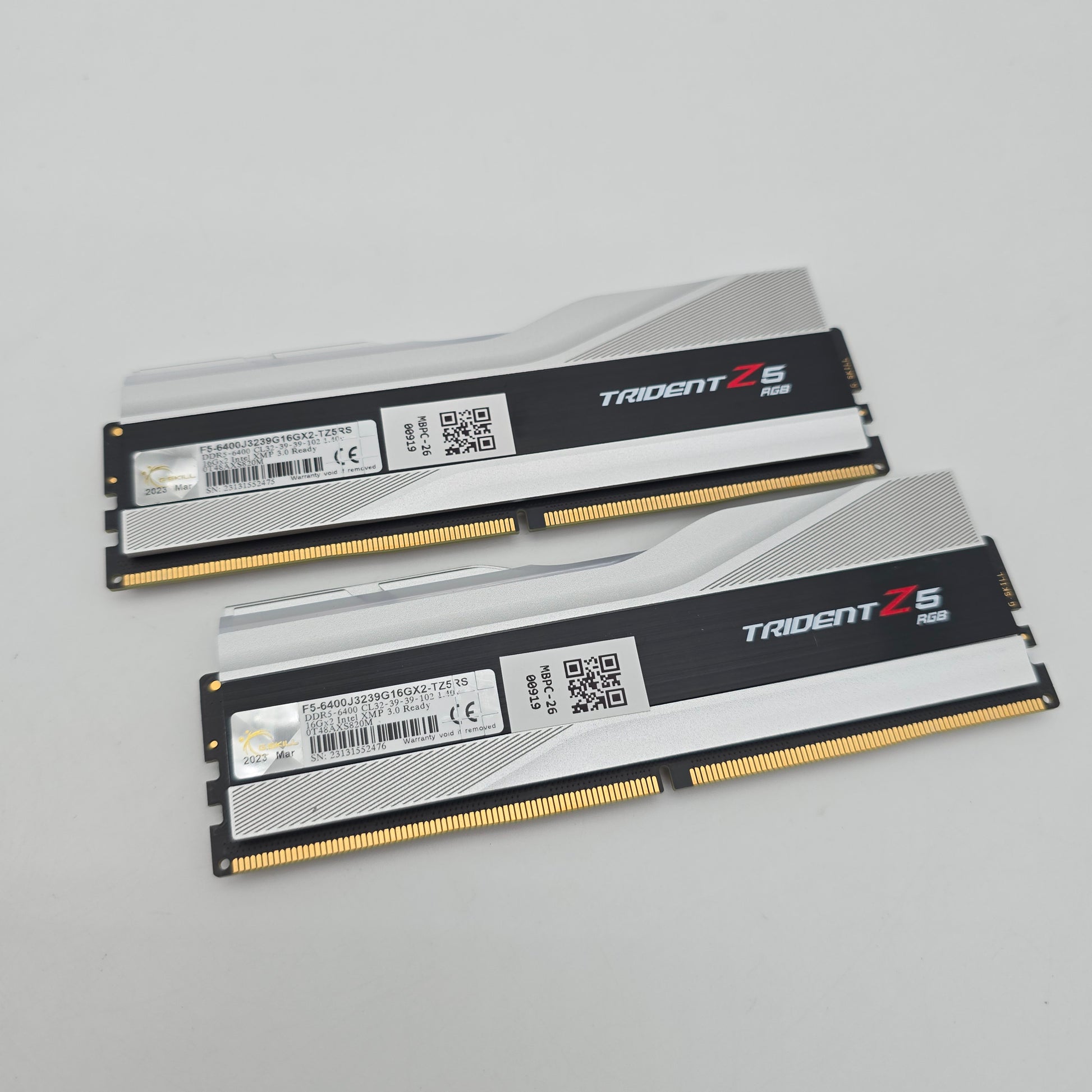 G.Skill Trident Z5 RGB 32GB DDR5, 6400MHz, CL32-39-39-102, Desktop Gaming Memory RAM (2x16GB)