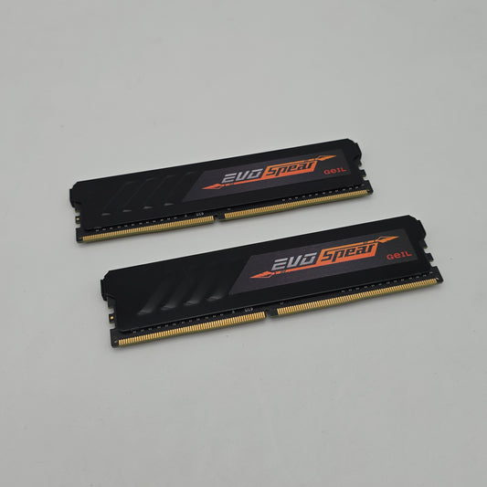 Geil Evo Spear 16GB DDR4, 3200MHz, CL18-20-20-38, Desktop Gaming Memory RAM (2x8GB)