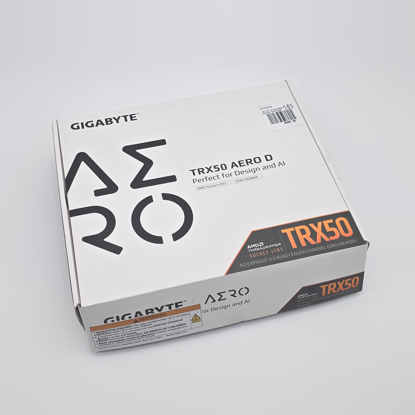 Gigabyte TRX50 AERO D AMD Threadripper Motherboard, Socket sTR5, Workstation Creator Motherboard