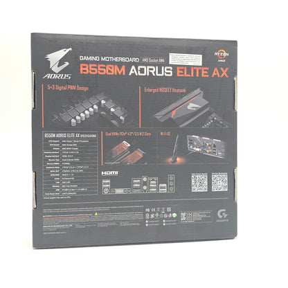 Gigabyte B550M Aorus Elite AX, AMD Socket AM4 Micro-ATX Gaming Motherboard