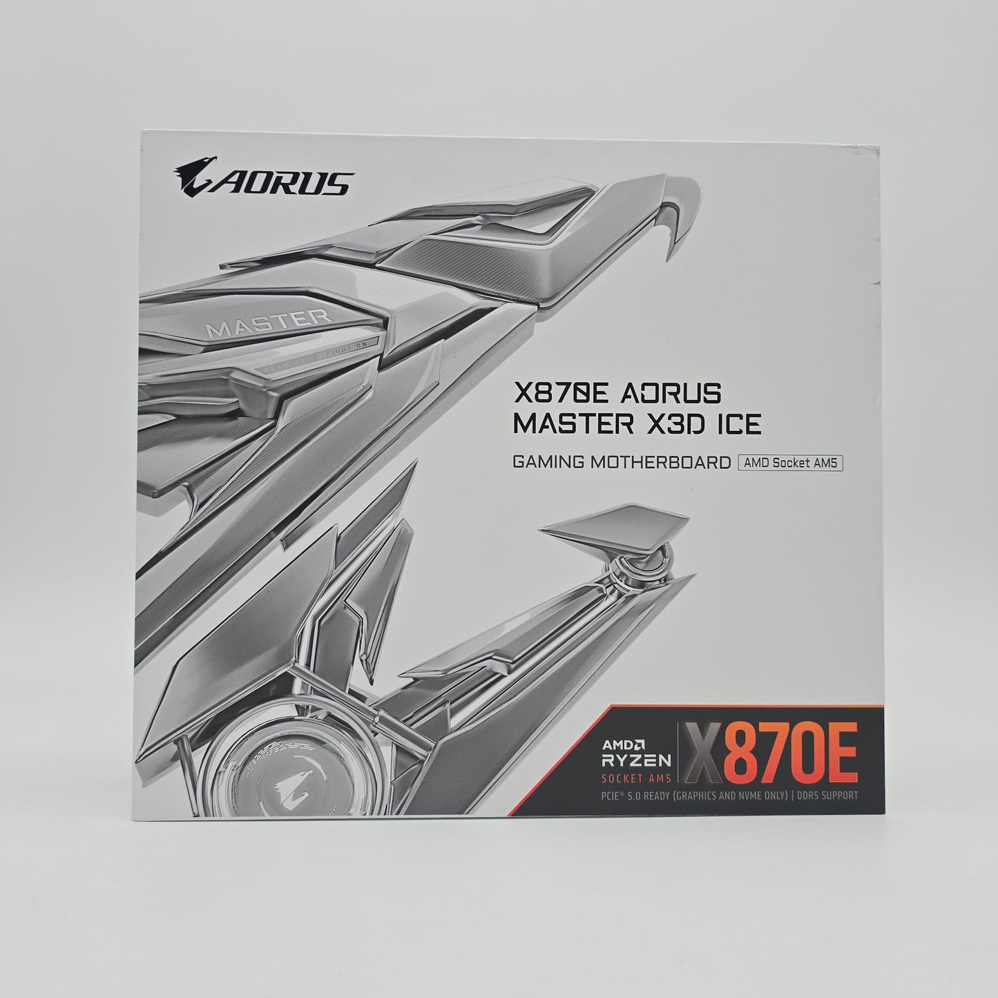 Gigabyte X870E Aorus Master X3D Ice, AMD Socket AM5 ATX Gaming Motherboard