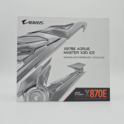 Gigabyte X870E Aorus Master X3D Ice, AMD Socket AM5 ATX Gaming Motherboard