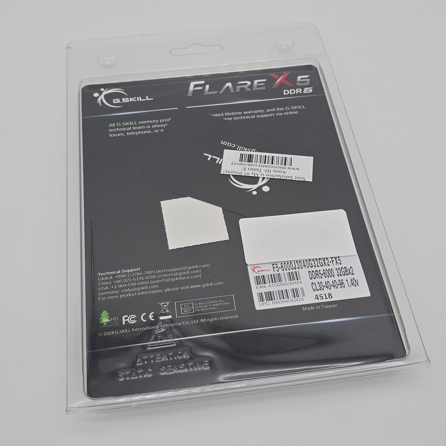 G.Skill Flare X5 64GB DDR5, 6000MHz, CL30-40-40-96, Desktop Gaming Memory RAM (2x32GB)